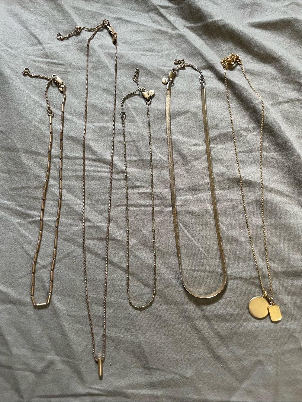 Madewell Gold-Tone Mixed Layered Necklace Set